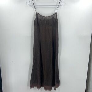 Dosa slip dress Khadi Brown Cotton Small